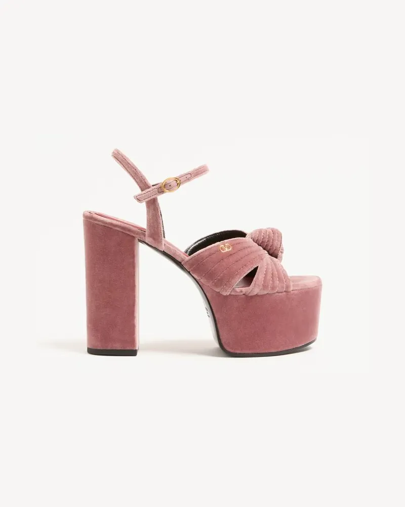 Valentino Garavani Sandalo Con Plateau Crasher In Velluto 125Mm Donna LIP Lip