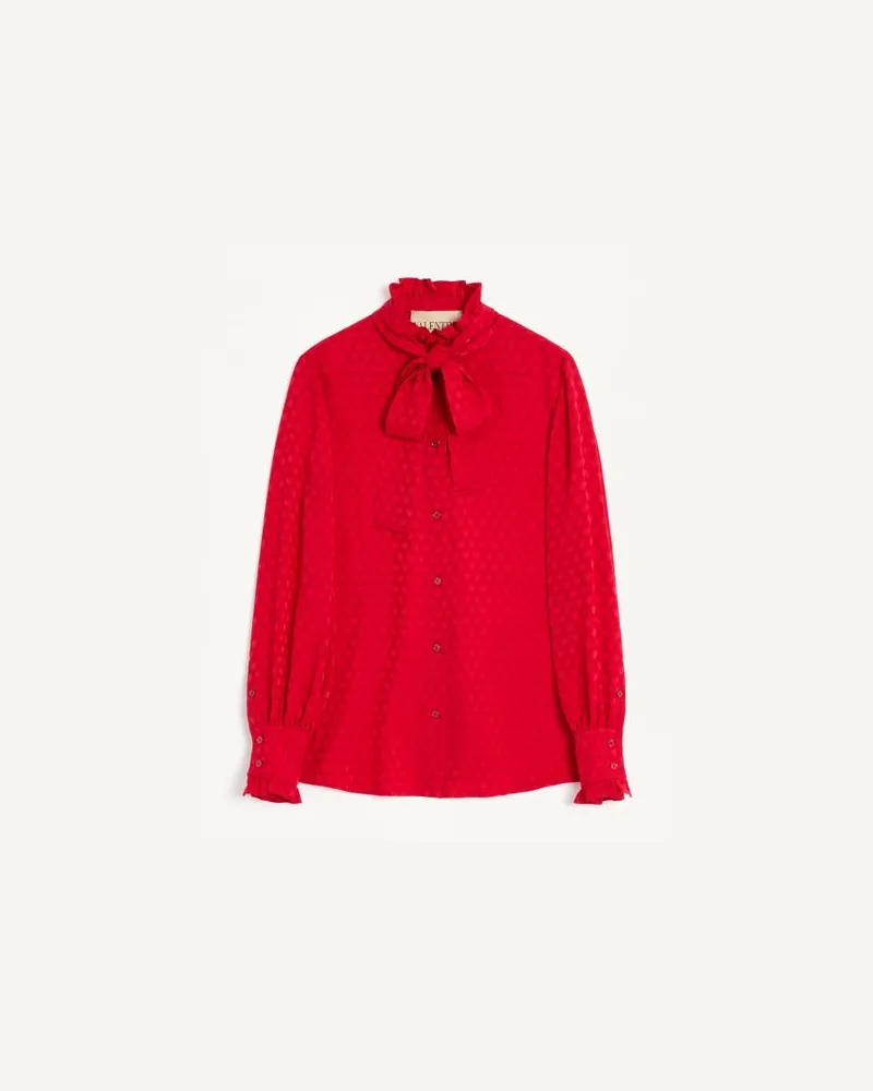 Valentino Garavani Camicia In Crepe De Chine Stampa La Cour De Coeur Donna PARIS Paris