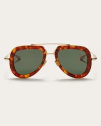 Valentino Garavani V-LSTORY OCCHIALE AVIATOR IN ACETATO unisex VERDE/MULTICOLOR Verde