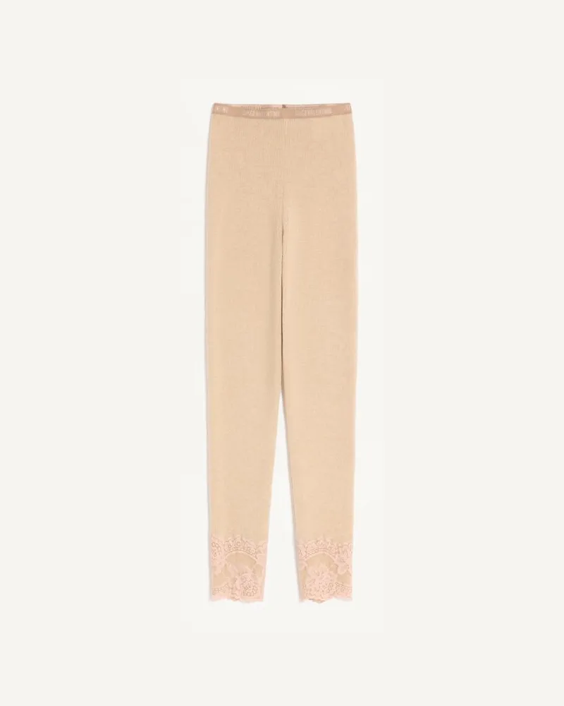 Valentino Garavani Leggins In Cashmere Donna ALABASTER Alabaster