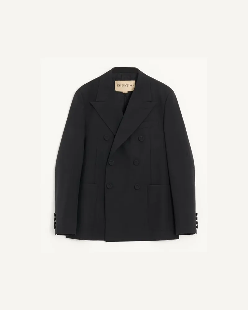 Valentino Garavani Giacca Doppiopetto Valentino In Lana Uomo NERO Nero