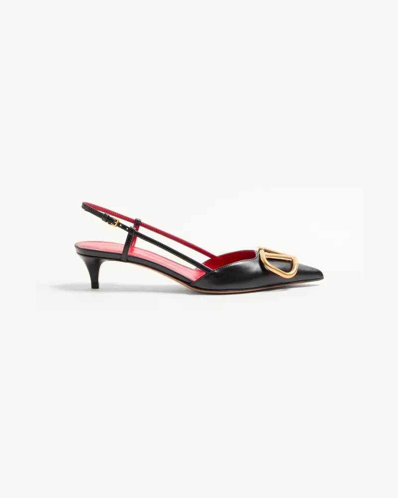 Valentino Garavani Décolleté Slingback Vlogo Signature In Vitello 40Mm Donna NERO Nero