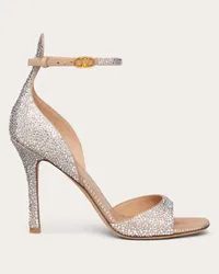 Valentino Garavani SANDALO GARAVANI TAN-GO CON CRISTALLI 100MM Donna CRYSTAL/ROSE CANNELLE Crystal