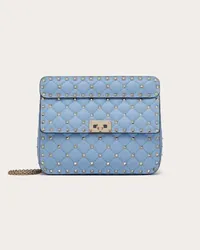 Valentino Garavani BORSA MEDIA ROCKSTUD SPIKE IN NAPPA Donna AZZURRO Azzurro