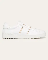 Valentino Garavani SNEAKER ROCKSTUD UNTITLED IN VITELLO Uomo BIANCO Bianco