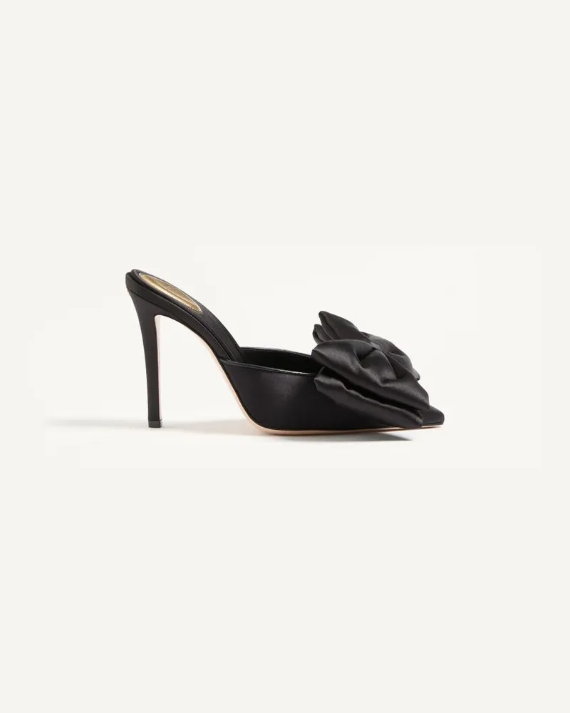 Valentino Garavani Mule Yolande In Raso 105Mm Donna NERO Nero