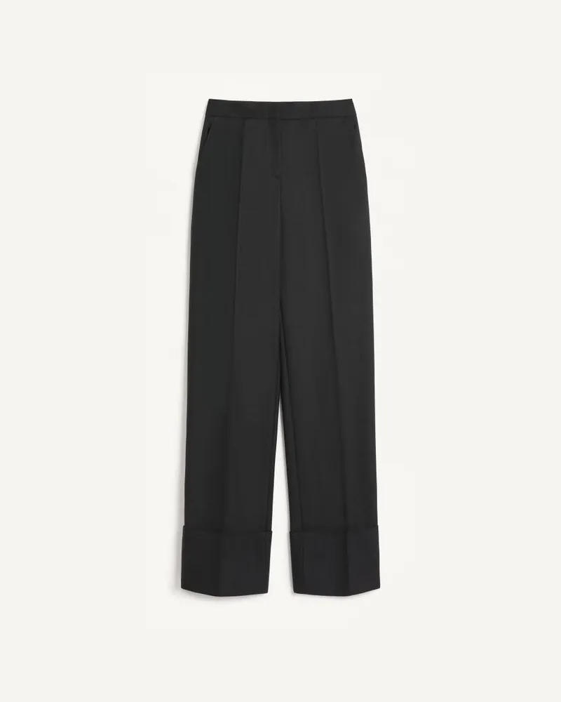 Valentino Garavani Pantaloni In Lana Vergine Donna NERO Nero