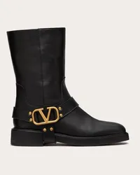 Valentino Garavani STIVALETTO VLOGO SIGNATURE IN VITELLO 30MM Donna NERO Nero