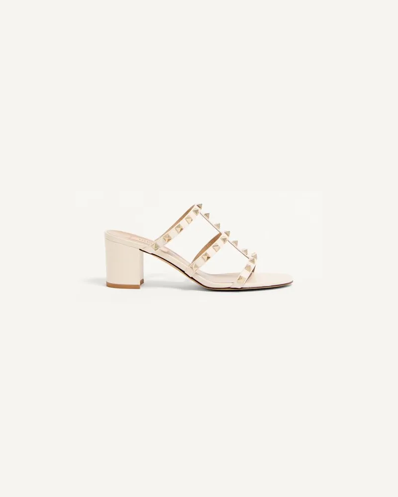 Valentino Garavani Sandalo Slider Rockstud In Vitello 60Mm Donna LIGHT IVORY Light