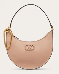 Valentino Garavani MINI HOBO VLOGO SIGNATURE IN VITELLO GRANATO Donna ROSE CANNELLE Rose