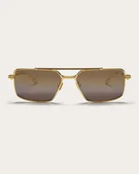 Valentino Garavani VI - OCCHIALE RETTANGOLARE IN METALLO unisex ORO/MARRONE SFUMATO ORO Oro