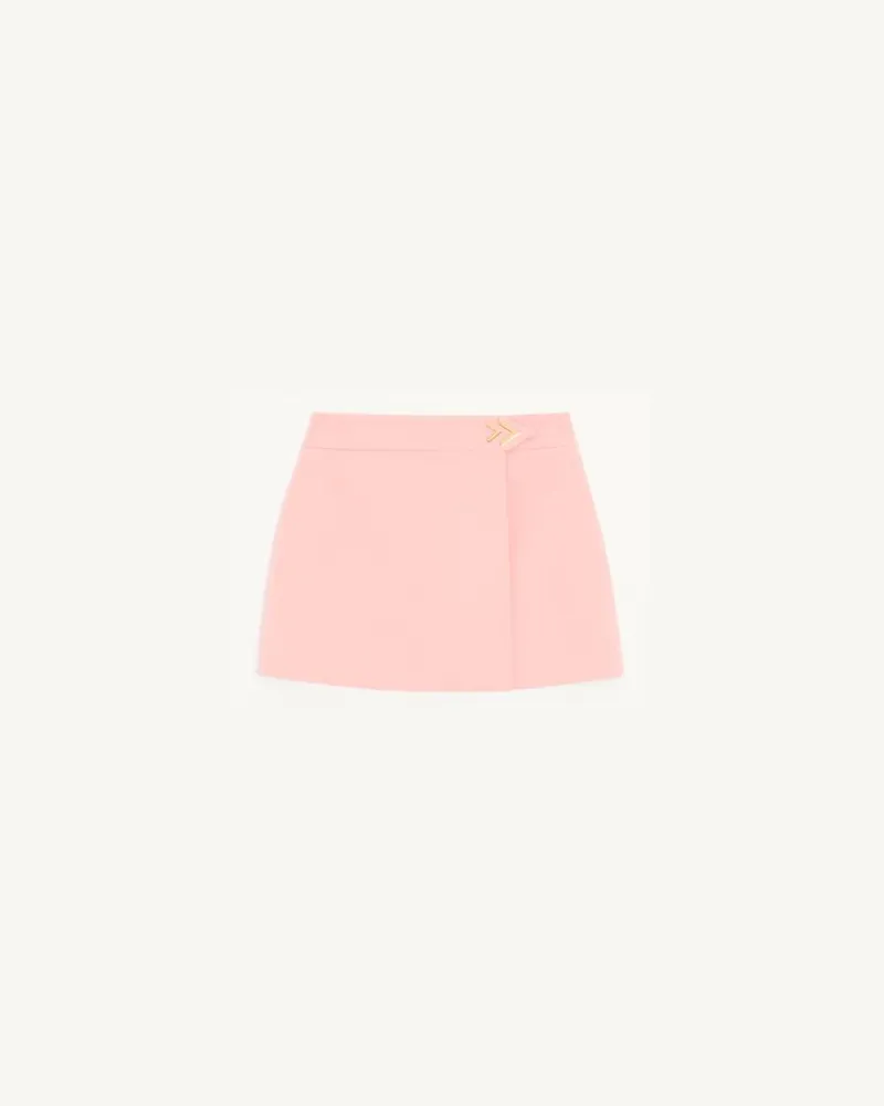 Valentino Garavani Gonna Mini In Wool Crepe Donna ROSA Rosa