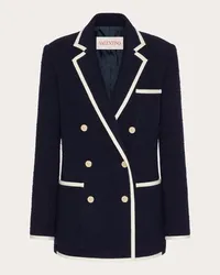 Valentino Garavani BLAZER IN LIGHT WOOL TWEED Donna NAVY Navy