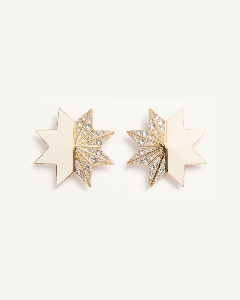 Valentino Garavani Orecchini Pas Plus In Metallo, Smalto E Cristalli Swarovski Donna ORO/CRYSTAL Oro
