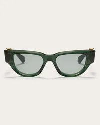 Valentino Garavani II - OCCHIALE DA SOLE CAT-EYE IN ACETATO CON VLOGO Donna VERDE/GRIGIO Verde