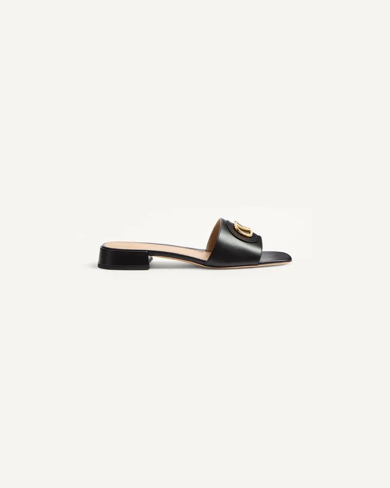 Valentino Garavani Sandalo Slide VLogo Signature In Vitello 20Mm Donna NERO Nero
