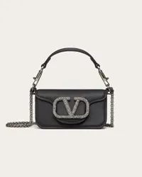 Valentino Garavani BORSA MICRO CON CATENA GARAVANI LOCÒ CON LOGO GIOIELLO Donna NERO Nero