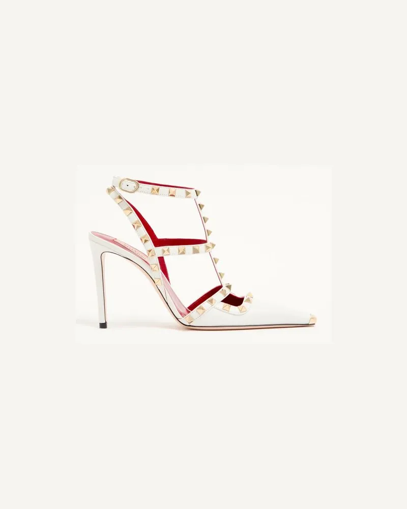 Valentino Garavani Décolleté Rockstud In Capretto 100mm Donna BIANCO Bianco