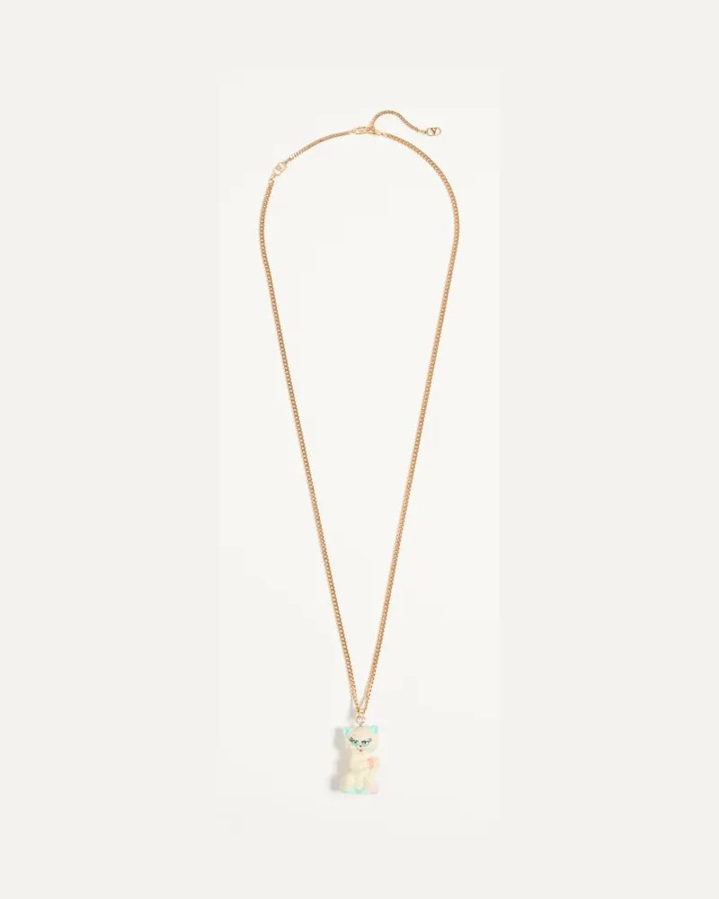 Valentino Garavani Collana Valentino Garavani Le Chat De La Maison In Nylon E Metallo Uomo ORO Oro