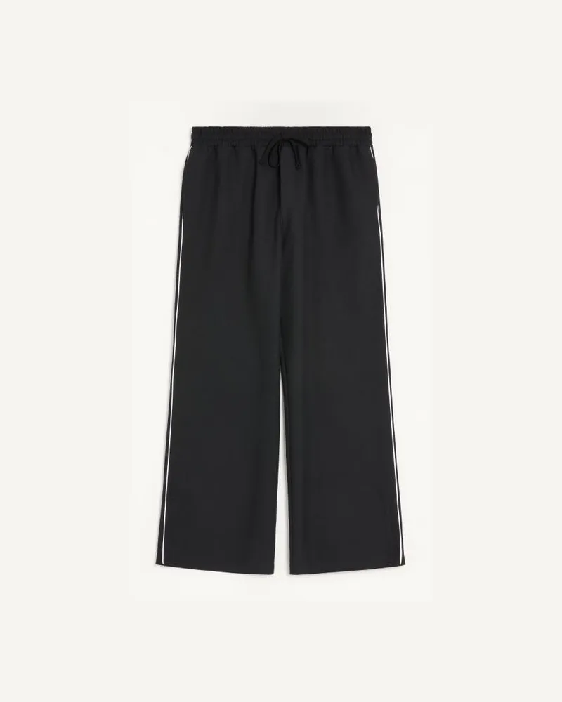 Valentino Garavani Pantaloni Valentino in nylon con patch VLogo Uomo NERO Nero