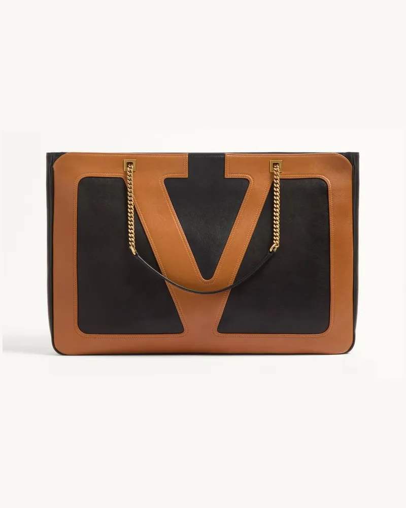 Valentino Garavani Borsa Shopping Grande Valentino Garavani Viva Superstar In Nappa Donna NERO/SPEZIA Nero