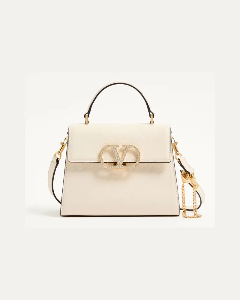 Valentino Garavani Borsa A Mano Piccola Vsling Con Logo Gioiello Donna LIGHT IVORY Light