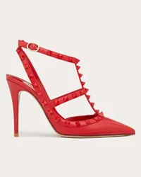 Valentino Garavani DÉCOLLETÉ ROCKSTUD CON CINTURINI E BORCHIE IN TONO 100MM Donna ROUGE PUR Rouge