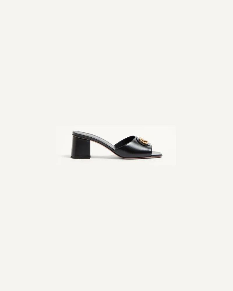 Valentino Garavani Sandalo Slide Vlogo Signature In Vitello 60Mm Donna NERO 35.5 