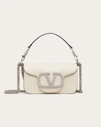 Valentino Garavani BORSA PICCOLA A SPALLA GARAVANI LOCÒ CON LOGO GIOIELLO Donna LIGHT IVORY Light