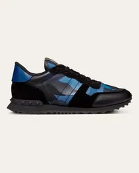 Valentino Garavani SNEAKER ROCKRUNNER CAMOUFLAGE Uomo BLU Blu