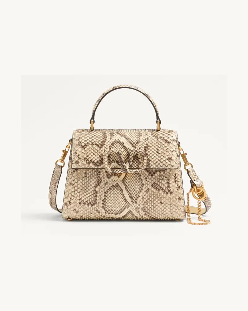 Valentino Garavani Borsa A Mano Piccola Valentino Garavani Vsling In Pitone Donna CREMA/BIANCO Crema