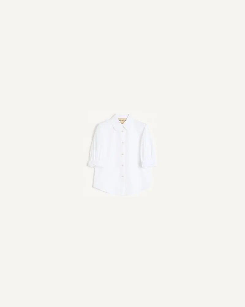 Valentino Garavani Camicia In Cotton Popeline Donna BIANCO 42 