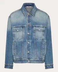 Valentino Garavani GIACCA IN DENIM CON CABOCHONS Uomo DENIM Denim