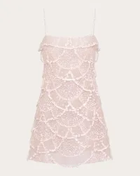 Valentino Garavani ABITO CORTO IN TULLE ILLUSIONE RICAMATO Donna ROSE Rose