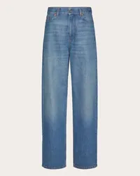 Valentino Garavani PANTALONE IN MEDIUM BLUE DENIM Donna BLU Blu