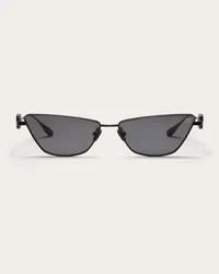 Valentino Garavani VLOGO SIGN OCCHIALE CAT-EYE IN TITANIO unisex GRIGIO SCURO Grigio