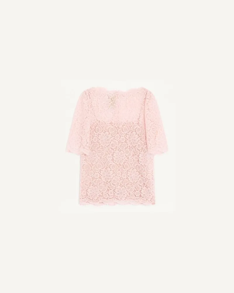 Valentino Garavani Top In Pizzo Donna ROSA Rosa