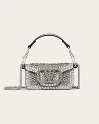 Valentino Garavani BORSA MICRO CON CATENA GARAVANI LOCÒ CON STRASS Donna CRYSTAL/NERO/ANTRACITE Crystal