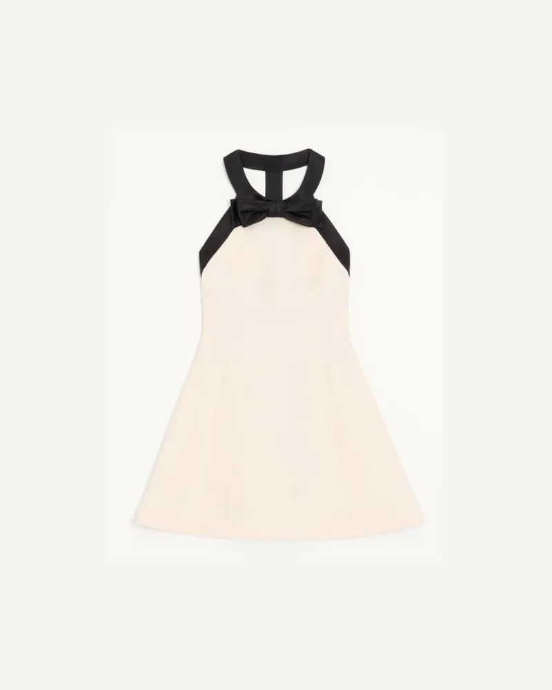 Valentino Garavani Abito Corto In Crepe Couture Donna VANIGLIA/NERO Vaniglia