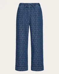 Valentino Garavani PANTALONI IN DENIM TOILE ICONOGRAPHE MEDIUM BLUE Donna DENIM Denim