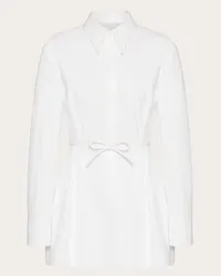 Valentino Garavani ABITO CORTO IN COMPACT POPELINE Donna BIANCO Bianco