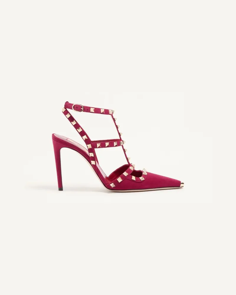 Valentino Garavani Décolleté Rockstud In Camoscio 100mm Donna INSOLENT Insolent