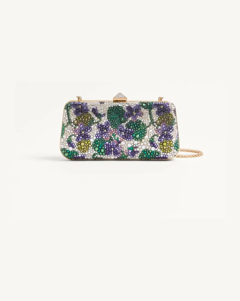 Valentino Garavani Minaudiere Carry Secrets Con Strass Motivo Floreale Donna MULTICOLOR/CRYSTAL Multicolor