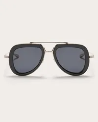 Valentino Garavani V-LSTORY OCCHIALE AVIATOR IN ACETATO unisex NERO Nero