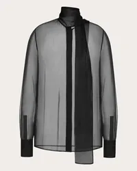 Valentino Garavani CAMICIA IN CHIFFON Donna NERO Nero