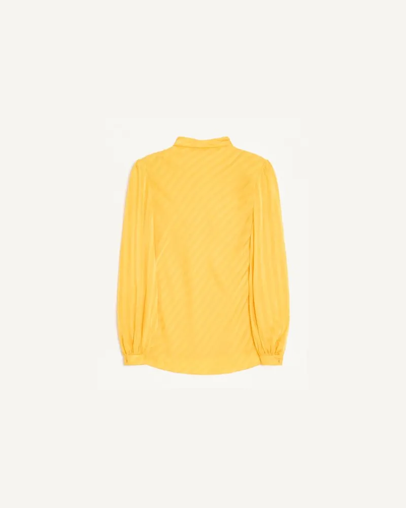 Valentino Garavani Top In Jacquard Riga VLogo Donna GIALLO Giallo