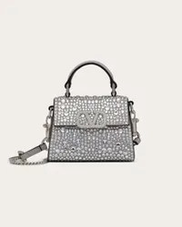 Valentino Garavani BORSA A MANO MICRO VSLING RICAMATA Donna GRIGIO/CRYSTAL Grigio