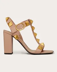 Valentino Garavani SANDALO ROMAN STUD IN VITELLO 90MM Donna ROSE CANNELLE Rose