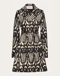 Valentino Garavani CAPPOTTO IN WILDPRINT 98 Donna NERO Nero