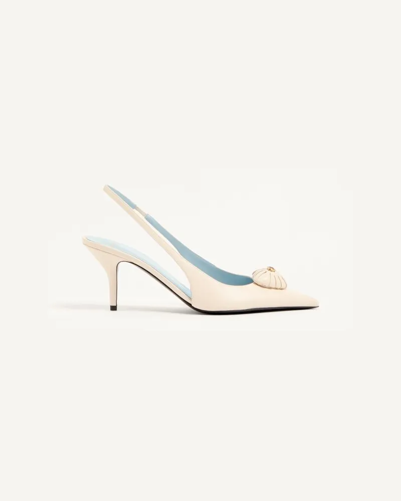 Valentino Garavani Décolleté Slingback Coeur Royal In Capretto 75Mm Donna BURRO Burro
